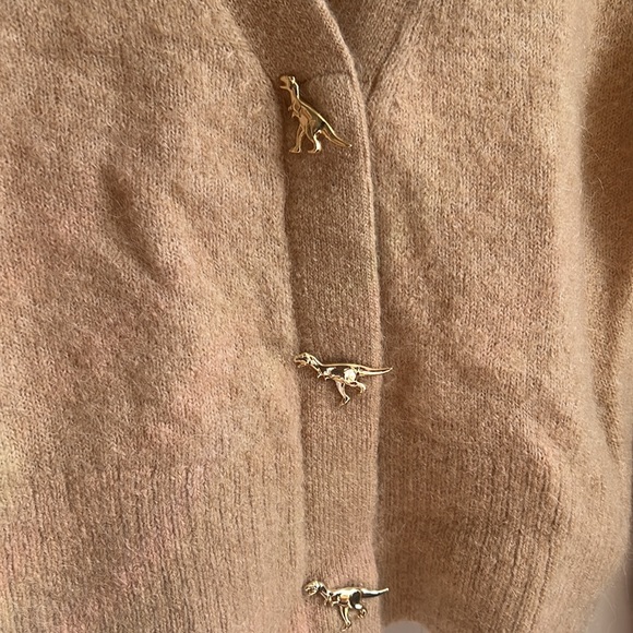 & Other Stories dinosaur button wool cardigan XS - Picture 2 of 7